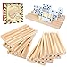 GOTHINK Wooden Domino Racks Set of 8 Trays with Felt Bottom for Mexican Train Dominoes Games NonSlip Domino Tiles Holders Mexican Train Accessories for Adults Kids Dominoes NOT Included - Image 3