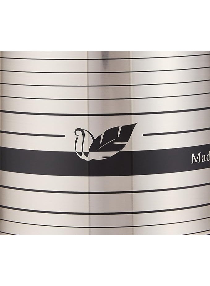 بيكوك فلاسك بيكوك ستانلس ستيل سعة 1.3 لتر – عازل حراري مزدوج الجدار بغطاء محكم، يحافظ على المشروبات ساخنة أو باردة لساعات – مزود بمقبض متين وصنبور سهل الصب – فضي/أسود - Image 2