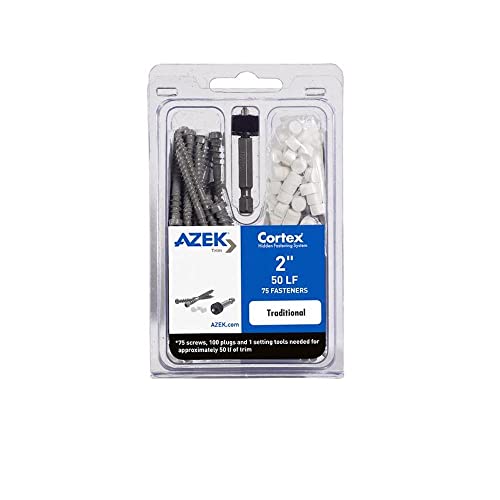 FastenMaster Cortex Concealed Fastening System 50 lin ft with 2 Screws For Use With AZEK Traditional Trim