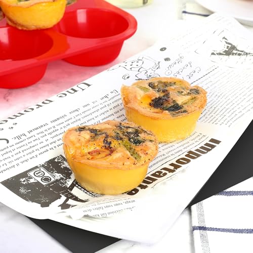 CAKETIME Silicone Muffin Pan, 12-Cup Cupcake Pan for Baking 3 Pack Nonstick Food Grade Silicone Muffin Tray - Image 5