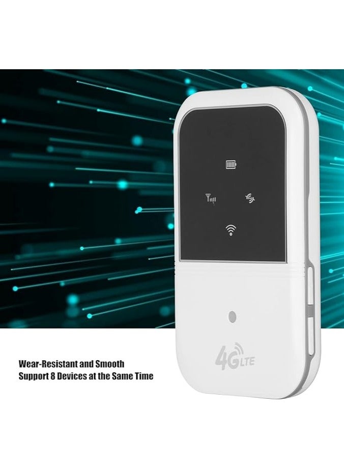 المحمولة واي فاي ، موبايل هوت سبوت 4G النطاق العريض 150Mbps عالية السرعة المحمولة السفر واي فاي مودم مع فتحة بطاقة سيم لمدة تصل إلى 8 أجهزة للمشاركة - Image 4
