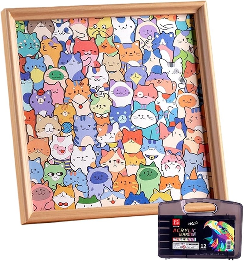 Interactive Cat Learning Toys With Markers Cognitive Puzzle Game For Mental Exercise - Image 2