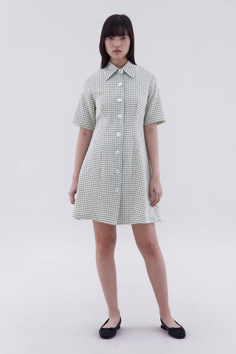 The Editor's Market Etta Button-Down Fitted Dress