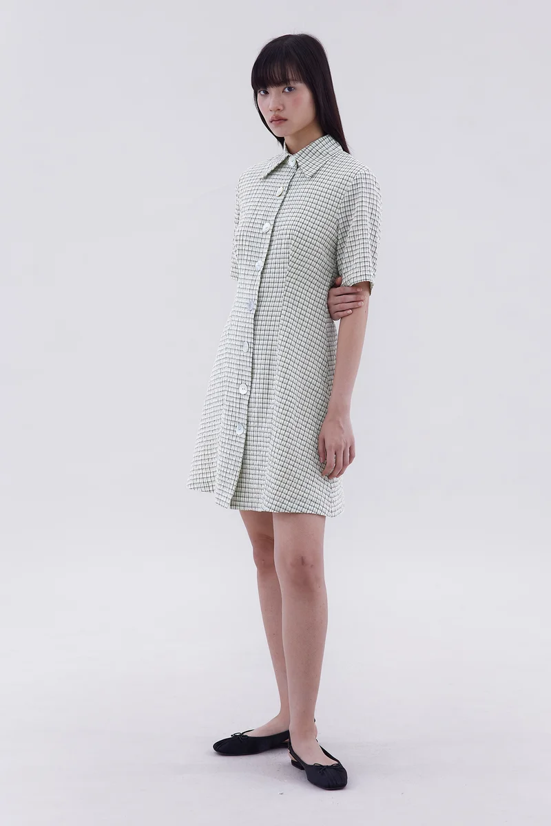 The Editor's Market Etta Button-Down Fitted Dress