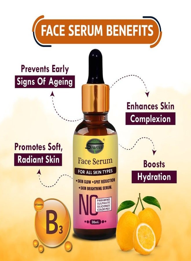SABATES Face Serum Skin Brightening Clear Skin Flawless Skin, Reduces Dark Spots, Pigmentation - Image 5