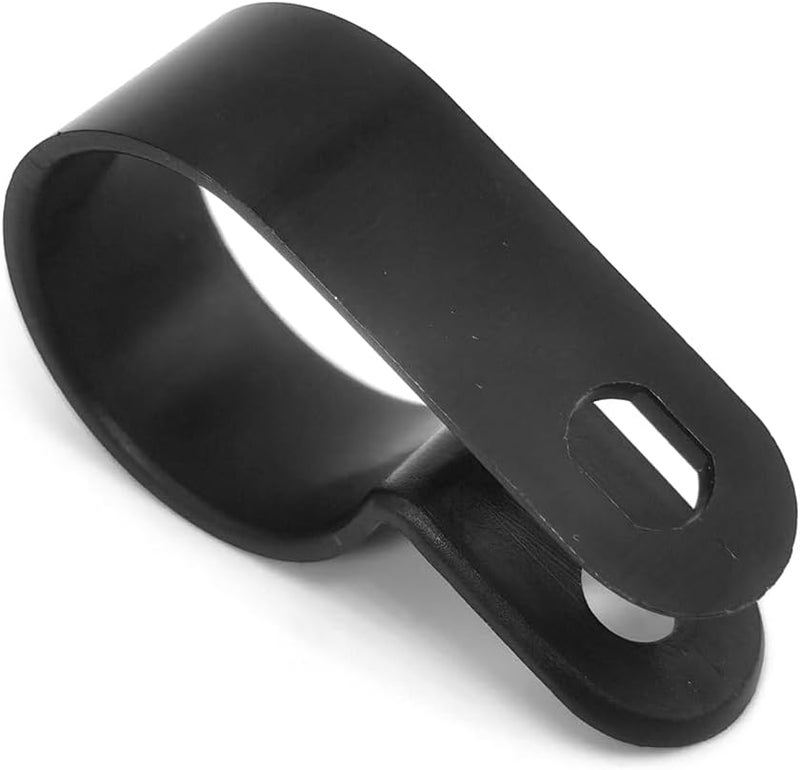 Alamic Cable Clamp R-Type Cable Clip Wire Clamp 3/4" Nylon Screw Mounting Cord Fastener Clips with Screws for Wire Management - Black - 50 Pcs - Image 5