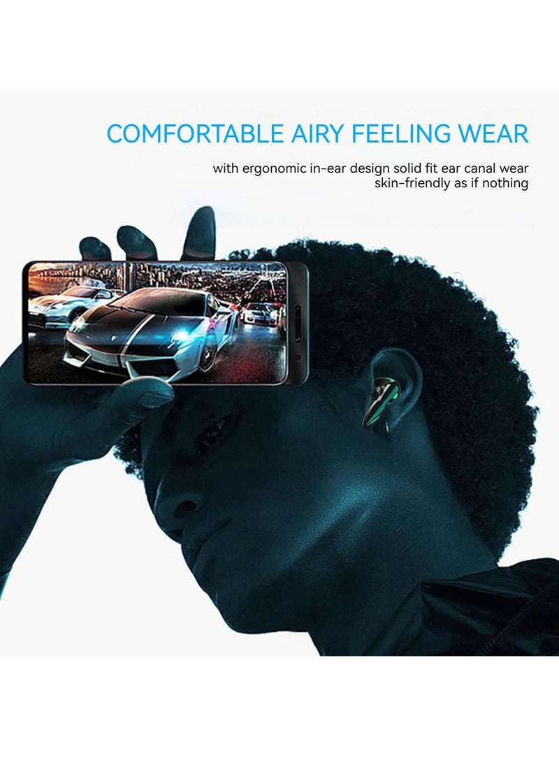 M4 TWS Wireless Gaming Earbuds,Bluetooth Deep Bass Low Latency Game Headphones with Cool LED light