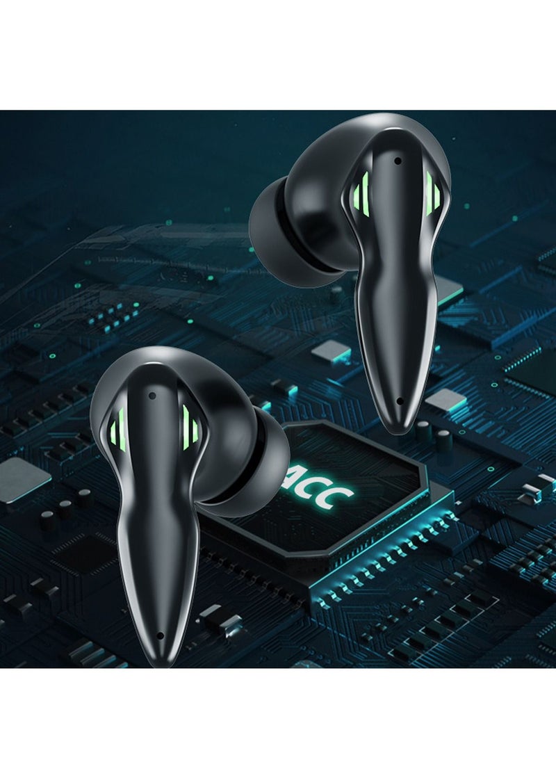 M4 TWS Wireless Gaming Earbuds,Bluetooth Deep Bass Low Latency Game Headphones with Cool LED light
