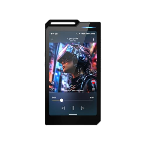 HiBy هايبي R4 مشغل صوت رقمي من الجيل التالي مع سبوتيفاي، بلوتوث، واي فاي، ونظام أندرويد 12 | مشغل HiFi بأربعة طرق مع مخرجات متوازنة 3.5 مم و 4.4 مم | 32 جيجابايت ذاكرة داخلية + ذاكرة قابلة للتوسيع تصل إلى 2 تيرابايت (أسود) - Image 1