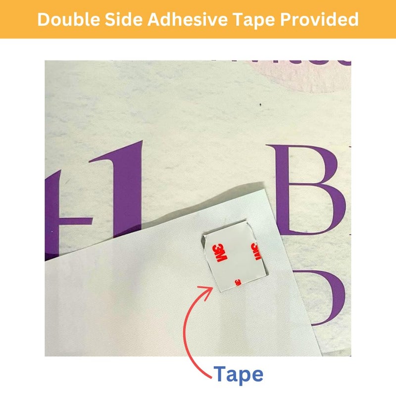 Yellow Nuts Personalized Happy Birthday Banner with Name Age Backdrop Cloth Decoration Kids Girls Princess Mermaid Theme Customized - Image 3