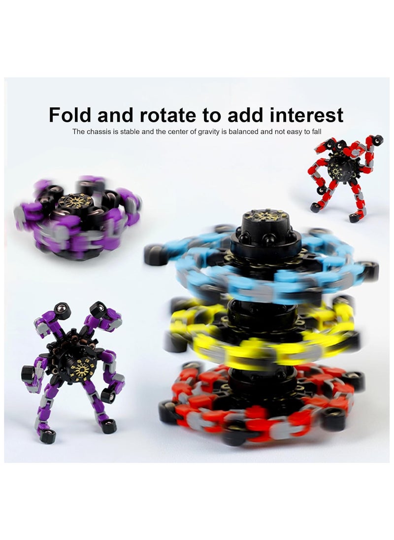 ELIKLIV - 【3-piece set】ABS material cool deforming top toy, can be transformed like a magical spinning top robot, luminous decompression sensory toys, suitable for children and adults, is a creative gift and a good thing to release stress, both interesting. - Image 1