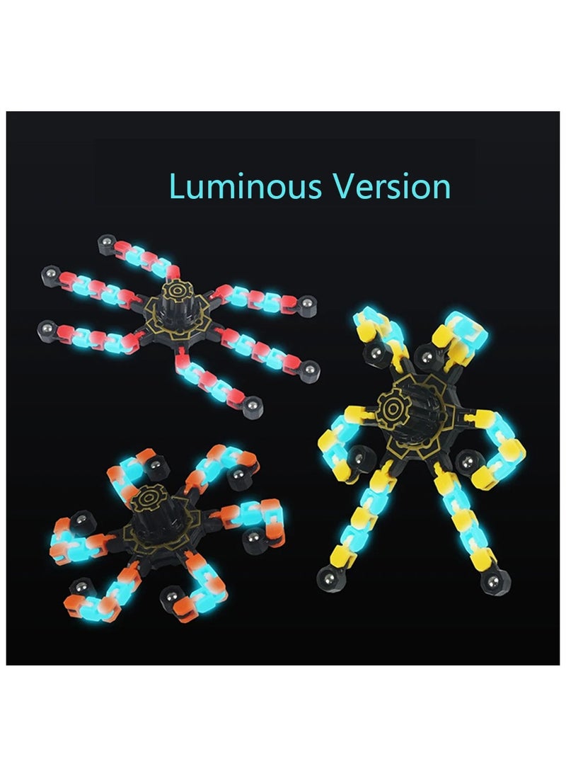 ELIKLIV - 【3-piece set】ABS material cool deforming top toy, can be transformed like a magical spinning top robot, luminous decompression sensory toys, suitable for children and adults, is a creative gift and a good thing to release stress, both interesting. - Image 1