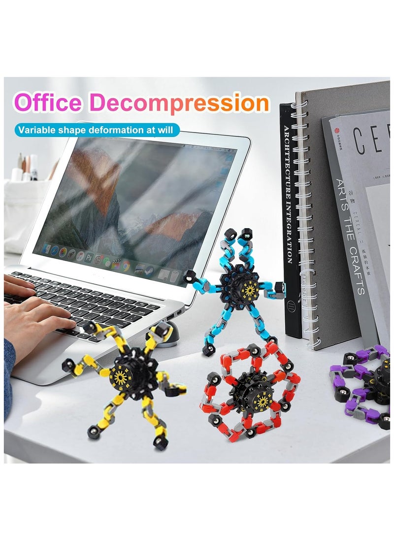 ELIKLIV - 【3-piece set】ABS material cool deforming top toy, can be transformed like a magical spinning top robot, luminous decompression sensory toys, suitable for children and adults, is a creative gift and a good thing to release stress, both interesting. - Image 1