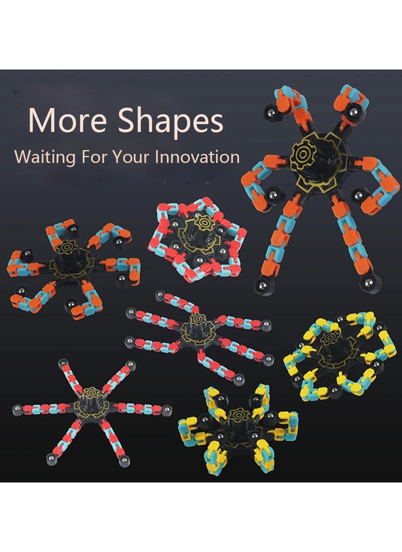 ELIKLIV - 【3-piece set】ABS material cool deforming top toy, can be transformed like a magical spinning top robot, luminous decompression sensory toys, suitable for children and adults, is a creative gift and a good thing to release stress, both interesting. - Image 1
