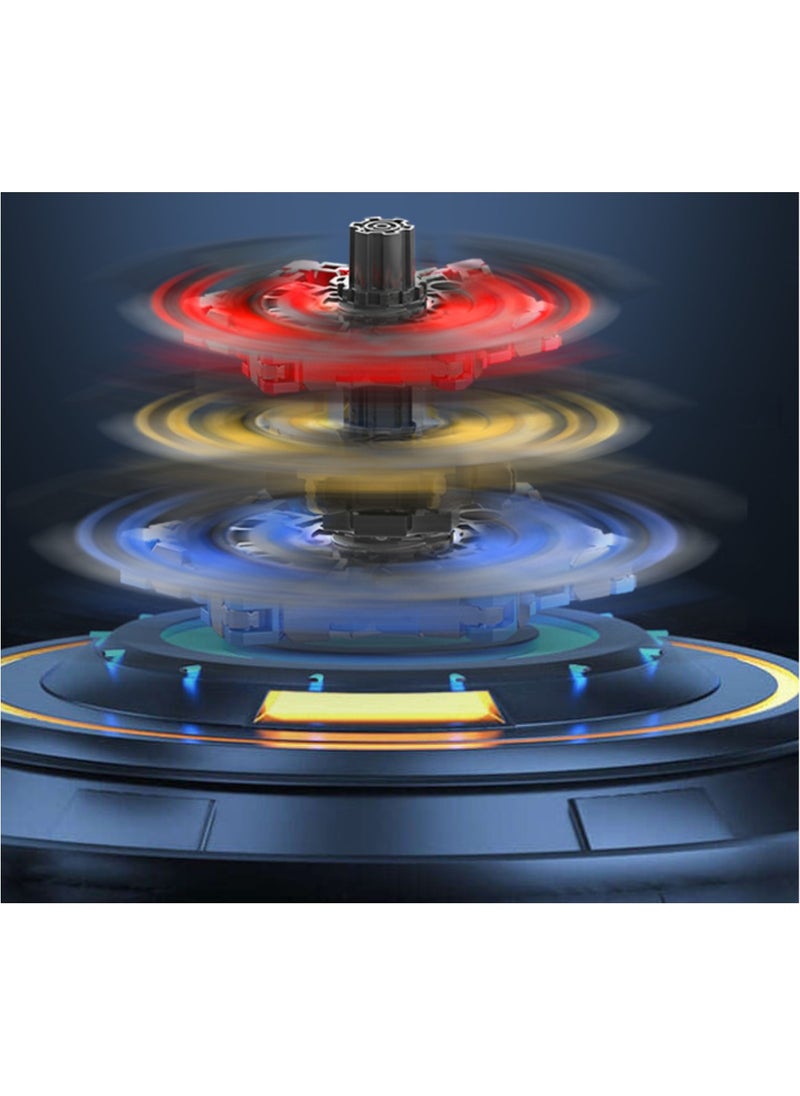 ELIKLIV - 【3-piece set】ABS material cool deforming top toy, can be transformed like a magical spinning top robot, luminous decompression sensory toys, suitable for children and adults, is a creative gift and a good thing to release stress, both interesting. - Image 1