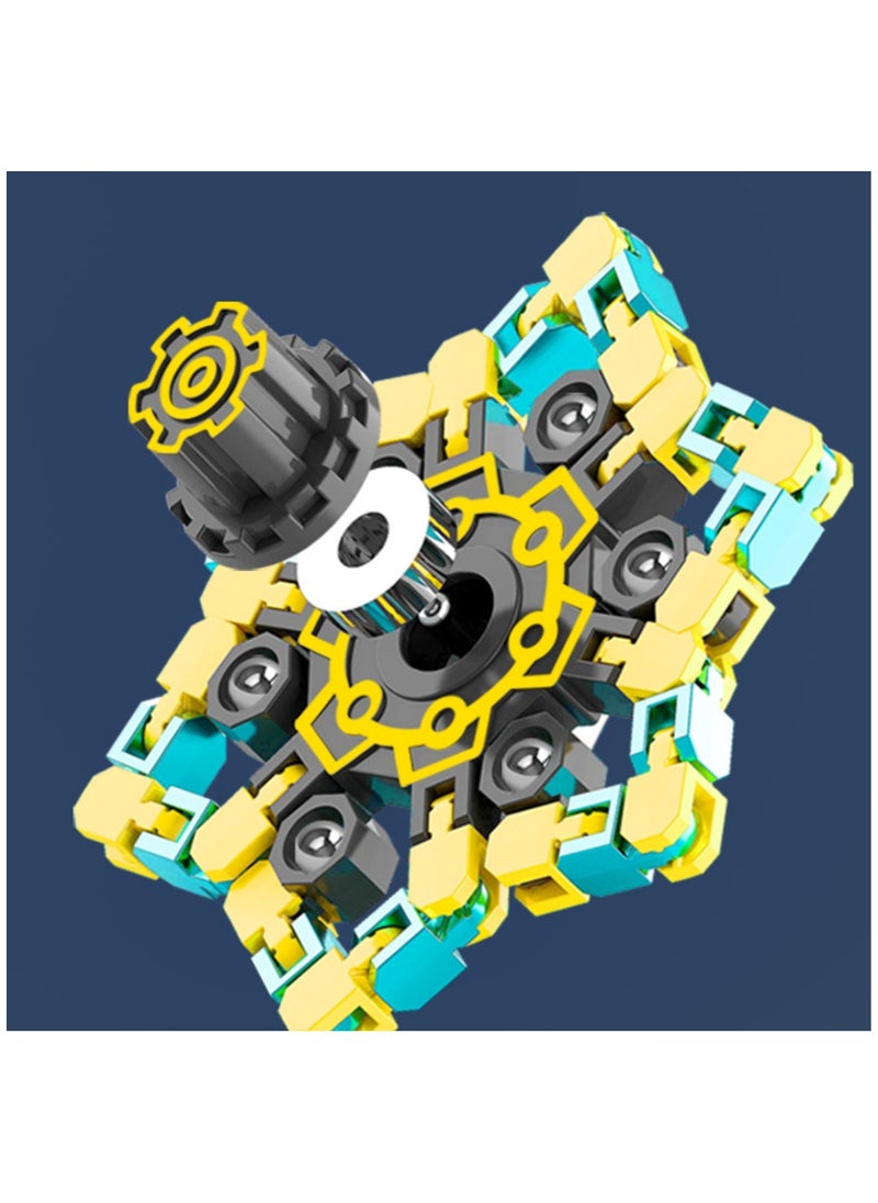 ELIKLIV - 【3-piece set】ABS material cool deforming top toy, can be transformed like a magical spinning top robot, luminous decompression sensory toys, suitable for children and adults, is a creative gift and a good thing to release stress, both interesting. - Image 1