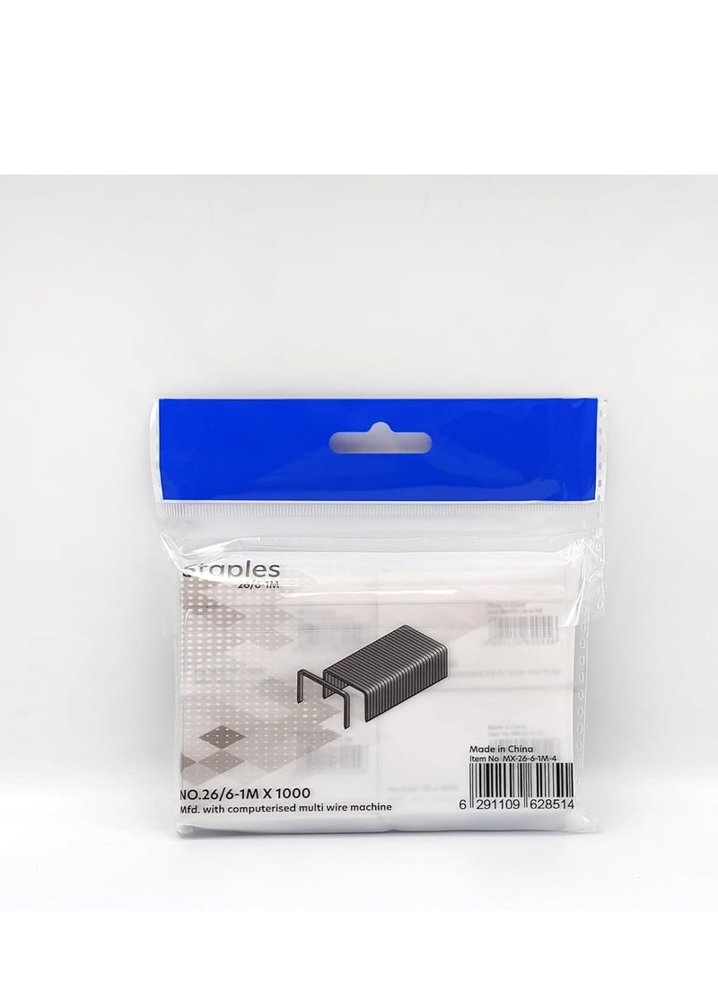 Maxi Maxi 26/6 Staple Pins 4Pkts in a Poly Bag (4000 Staples)  - Image 2