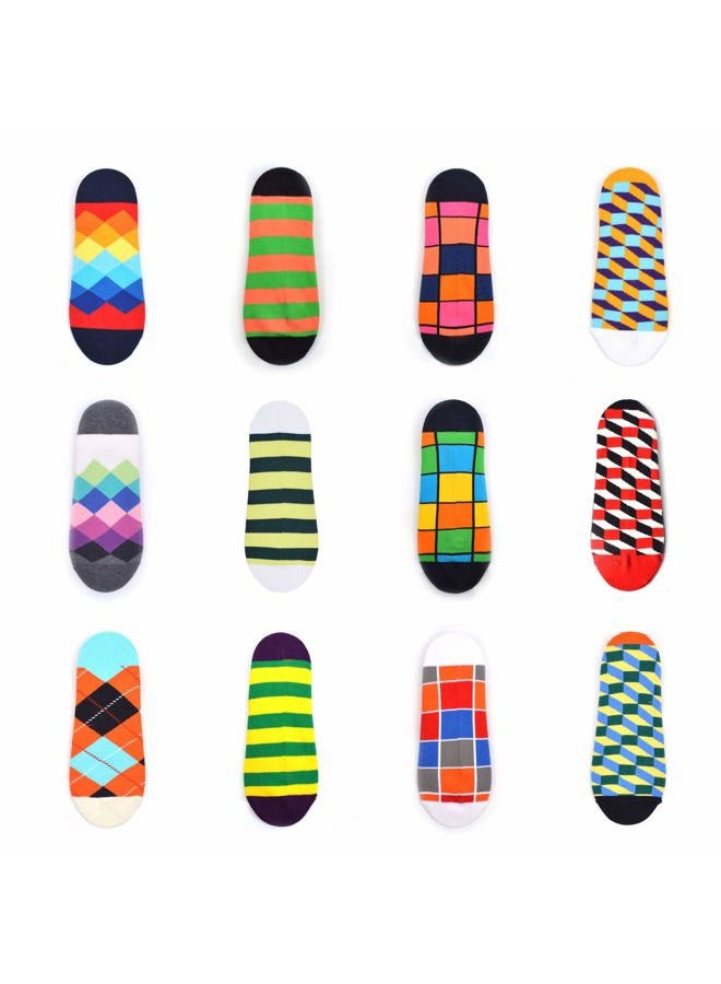 WeciBor Men's Dress Cool Colorful Fancy Novelty Funny Casual Combed Cotton Ankle Socks Pack (B052-20) - Image 3