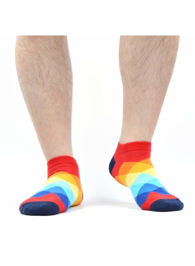 WeciBor Men's Dress Cool Colorful Fancy Novelty Funny Casual Combed Cotton Ankle Socks Pack (B052-20) - Image 5