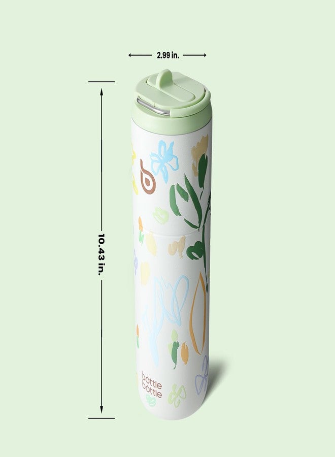 Bottle Bottle Stainless Steel Water Bottle 700ml with Straw and Lid Sports Insulated Metal Water Bottles with Handle(Eden Grove) - Image 4