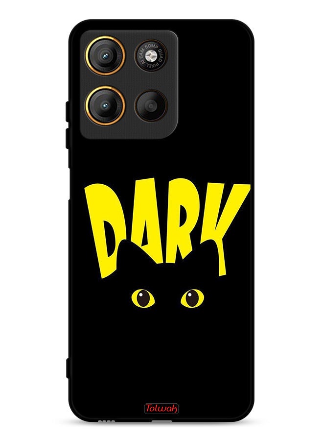 Tolwak Motorola Moto G15 Protective Case Cover Dark Cat