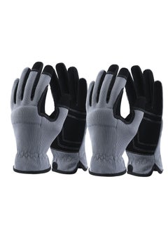 KASTWAVE Safety Work Gloves, KASTWAVE Light Duty Work Gloves Gardening Warehouse Job Car Repair Utility Yard Glove for Men Women (Large, 2 Pairs)  - Image 1