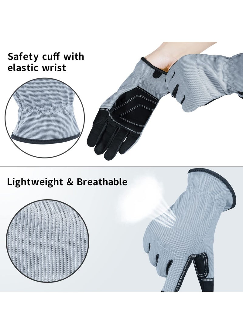 KASTWAVE Safety Work Gloves, KASTWAVE Light Duty Work Gloves Gardening Warehouse Job Car Repair Utility Yard Glove for Men Women (Large, 2 Pairs)  - Image 2