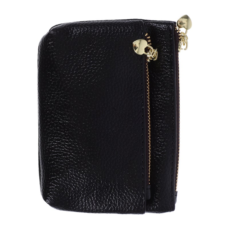 Women Small Fake Leather Wallet with Zipper Change Money Pouch Purse Soft PU Card Holder Elegant Short Wallet for Everyday Travel and Shopping - Image 1