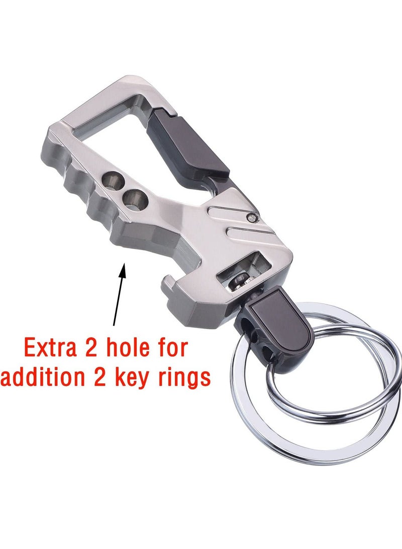 2 Pack Car Key Chain Keychain, Metal Key Rings for Men and Women - Image 3