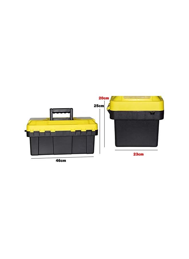 DANNIO 19 inch Pro Box, Plastic Tool Box with Handle, Portable Tool Case with Locking Lid, Tool Storage Organizer (8819) - pzsku/Z29AFEEE9865DF1C0F1DBZ/45/_/1741459695/72ac5457-abd0-4c1c-a62c-53d8a6e897e1