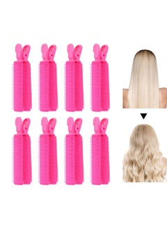 ZJchao Hair Curlers Rollers 8Pcs Hair Root Clip Self Grip Rollers Hairdressing Curlers Fluffy Adhesive Hair Volumizing Curler Roller Clip Styling Tools Fluffy Curl Sense For Diy Hairdressing Hair Salon  - Image 4