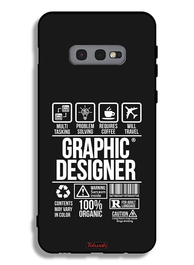 Tolwak Samsung Galaxy S10e Protective Case Cover Graphic Designer Sticker - Image 2