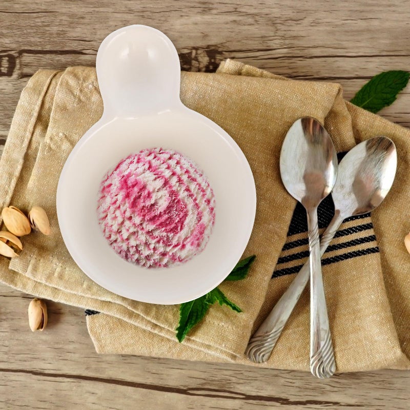 Ceramic Dessert Bowls Set of 2 Round Handle Microwave and Dishwasher Safe - Image 5