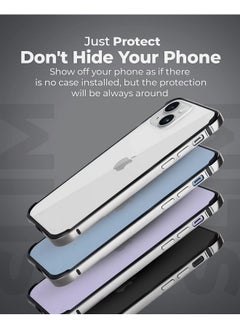 Raegr RAEGR iPhone 14 Plus / 13 Pro Max Case | Anodized Aluminum Bumper | Mag-Safe Compatible | Edge Armor Protective Minimal Case Designed for iPhone 14 Plus / 13 Pro Max (6.7-Inch) - Silver RG10432  - Image 3