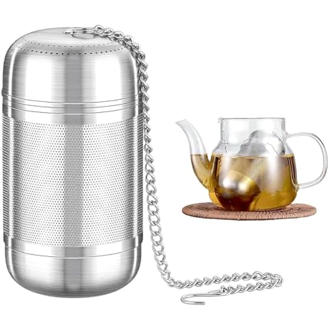 nalaina Tea Infuser Tea Strainers Tea Ball Infuser Spice Infuser Cage Loose Leaf Tea Steeper Stainless Steel With Chain Hook Removable Fine Mesh For Loose Leaf Tea Spices Seasonings - Image 1