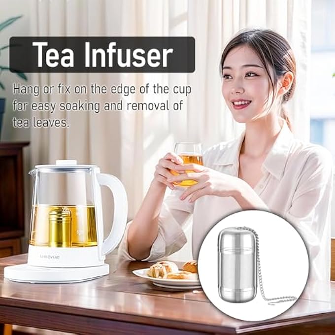 nalaina Tea Infuser Tea Strainers Tea Ball Infuser Spice Infuser Cage Loose Leaf Tea Steeper Stainless Steel With Chain Hook Removable Fine Mesh For Loose Leaf Tea Spices Seasonings - Image 3