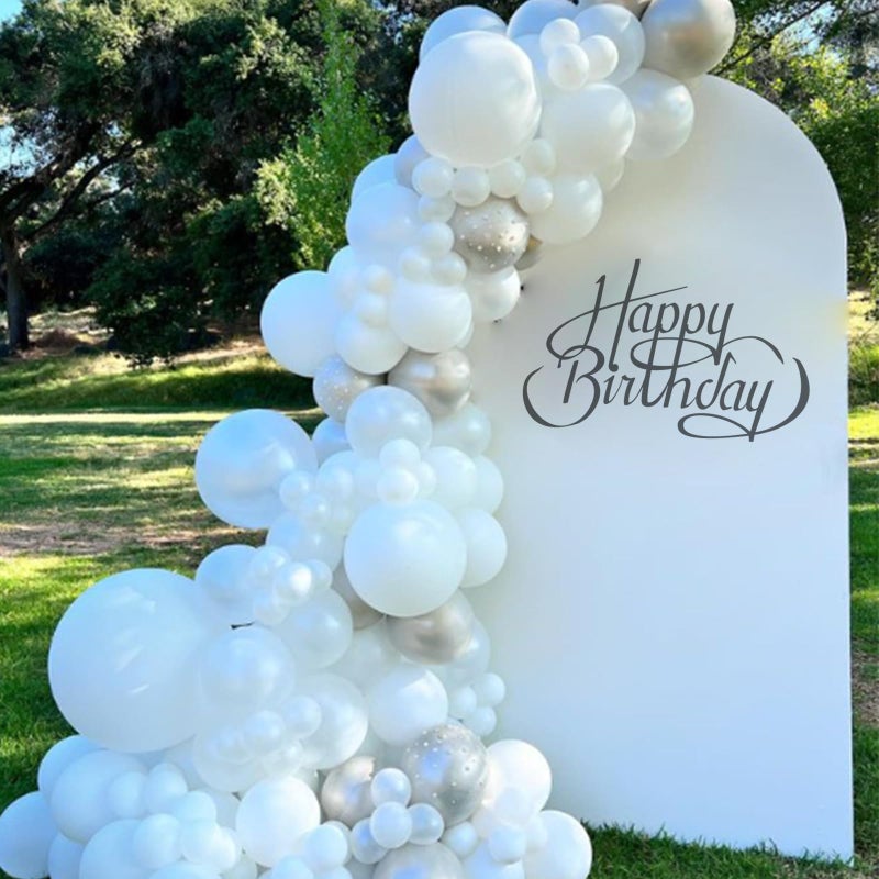 Awenztech White Balloons 12 inch, White Latex Balloons 50pcs Party Balloon for Engagement Bachelorette Bridal Shower Wedding Party Birthday Decorations - Image 5