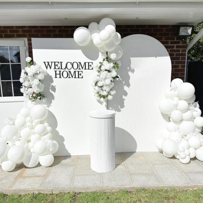 Awenztech White Balloons 12 inch, White Latex Balloons 50pcs Party Balloon for Engagement Bachelorette Bridal Shower Wedding Party Birthday Decorations - Image 3