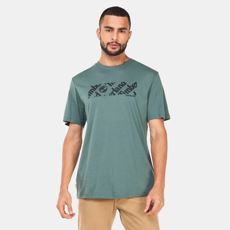 Timberland Men's Linear Logo Print T-Shirt