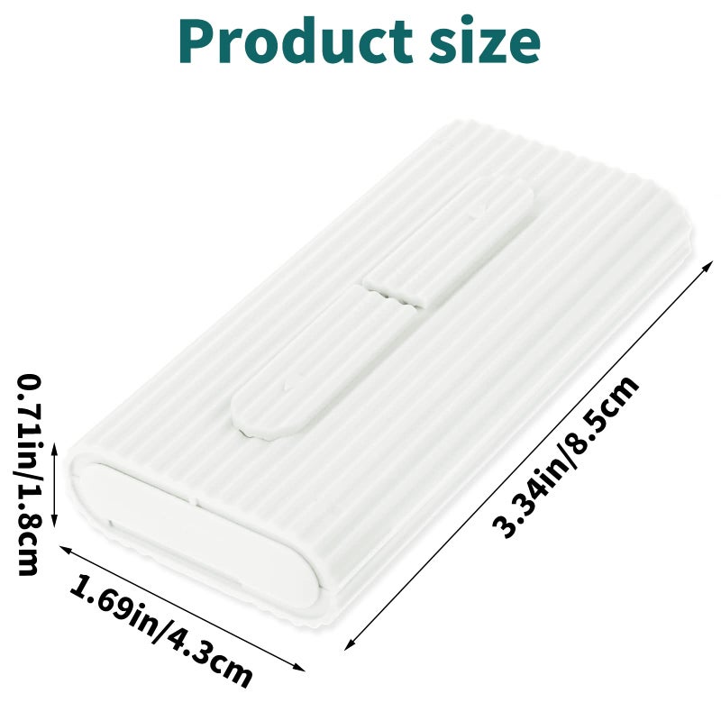 WLLHYF Portable Dental Floss Case Automatic Dental Floss Pick Organizer Case Travel Flosser Dispenser Storage Case Refillable Holder Boxes with 10 Floss Picks for Teeth Cleaning (White) - Image 2