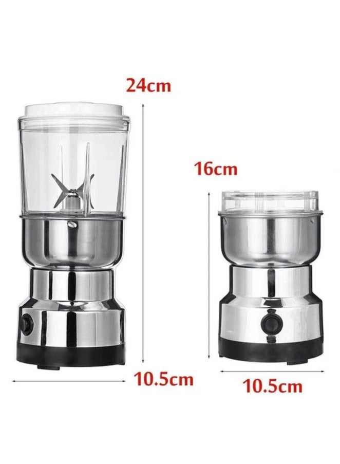 2 in 1 Food Processor Grinder Mixer & Blender, Double Layers Blender Electric Coffee Grinder  - Image 4