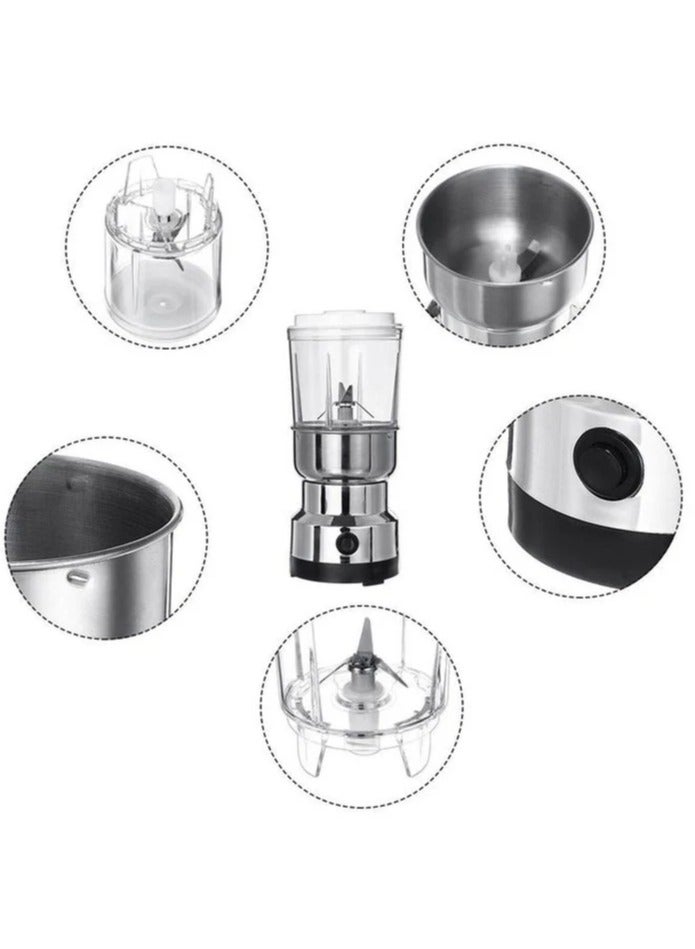2 in 1 Food Processor Grinder Mixer & Blender, Double Layers Blender Electric Coffee Grinder  - Image 3