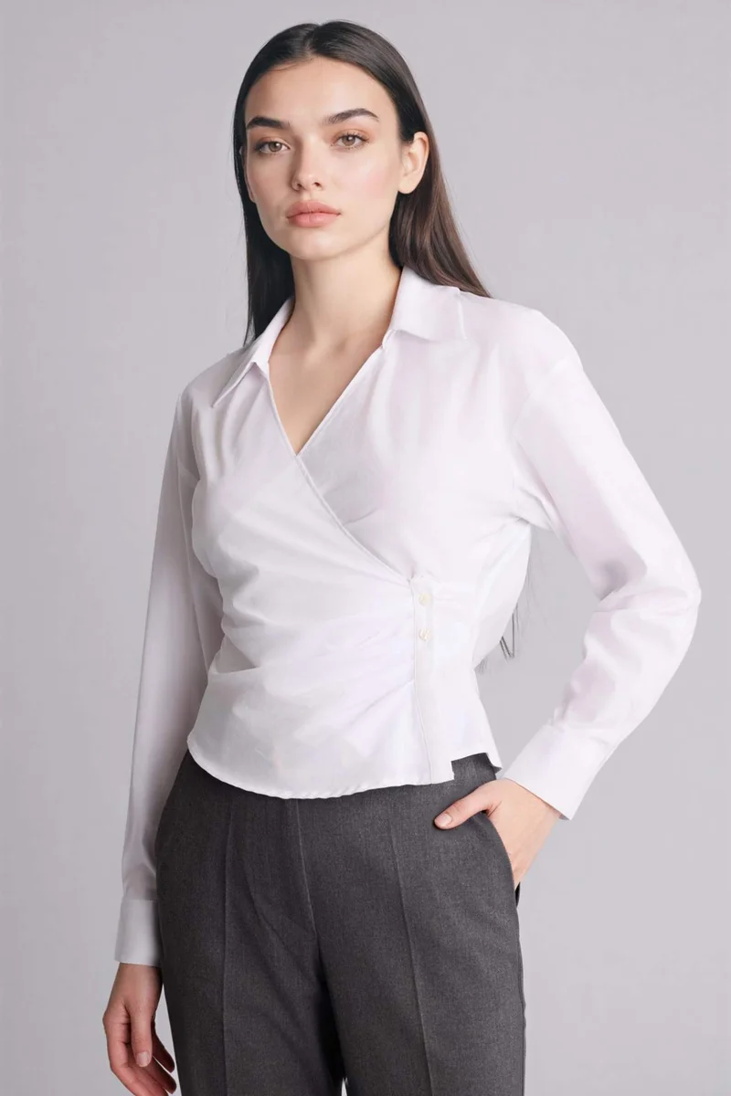 ديفاكتو Slim Fit Shirt Collar Long Sleeve Shirt