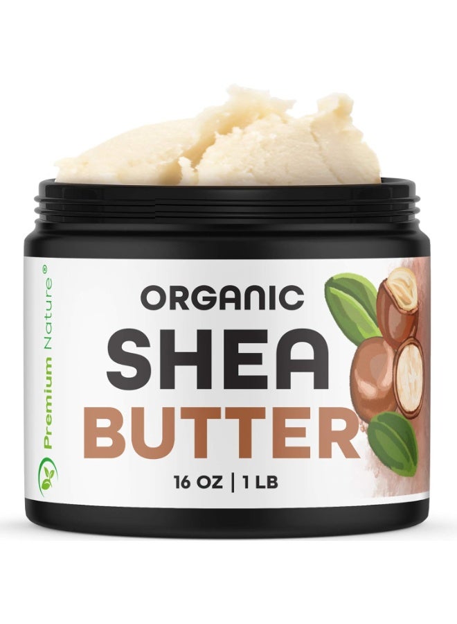Premium Nature Shea Butter Raw Organic for Skin Pure Virgin Unrefined Body Lotion 16 oz - Image 1