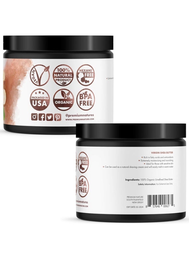 Premium Nature Shea Butter Raw Organic for Skin Pure Virgin Unrefined Body Lotion 16 oz - Image 2
