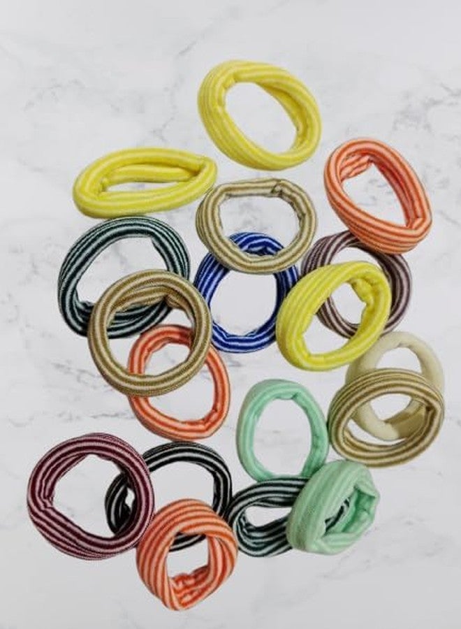 Dkriva® Elastic Hair Bands, Cotton Rubber Hair Ties, Non Slip Ponytail Holders, No Damage Stretchable Bands, Pack of 25, for Girls Women, Gym Office School Use, All Hair Types - Image 5