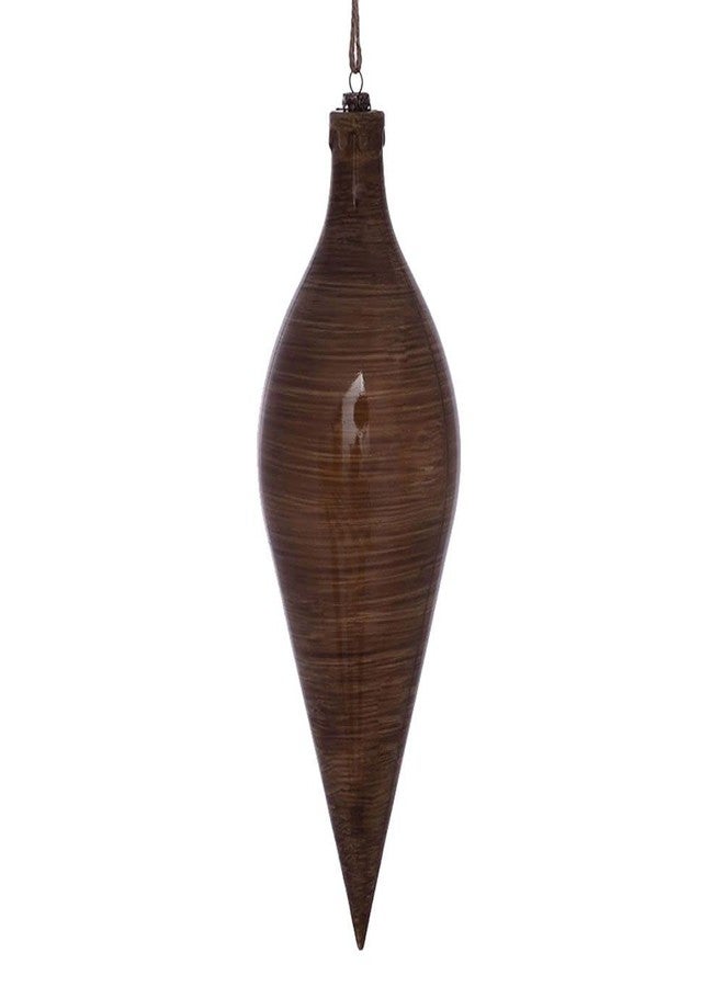 Vickerman 12" Brown Wood Grain Shuttle Ornament. These Ornaments are The Perfect Addition to Any Holiday Decorating Project. They Feature a Light Wood Grain Pattern. Includes 2 Pieces per Pack.