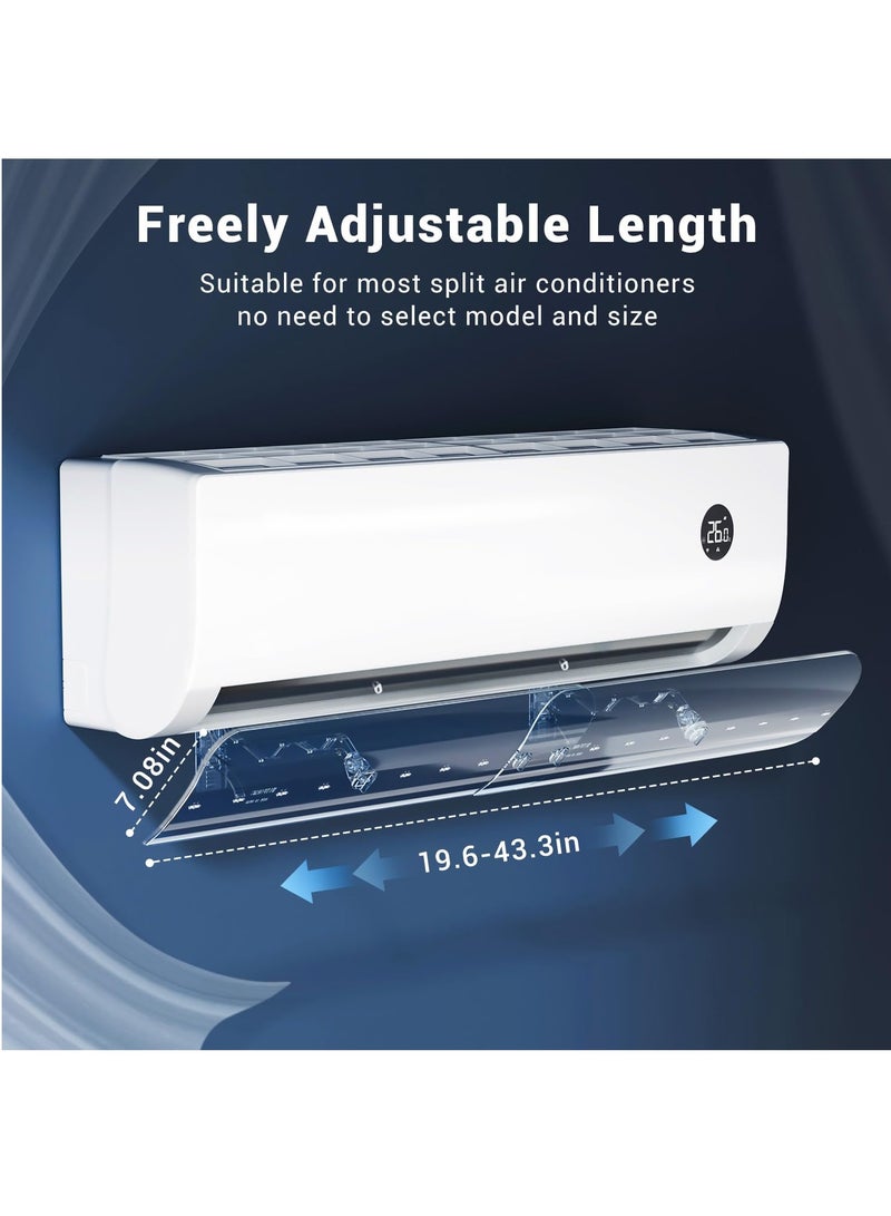 Air Conditioner Air Deflector, Adjustable Ac Air Deflector For Split Air Conditioners. Enhanced Cooling And Heating Circulation.Adjustable Length for Air Conditioning - Image 2