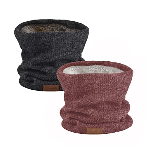 NovForth Winter Neck Warmer Men Ski, Neck Gaiter Face Scarf Women, Fleece Scarf for Men Gaiter Mask, Thick Windproof Scarves - Image 1