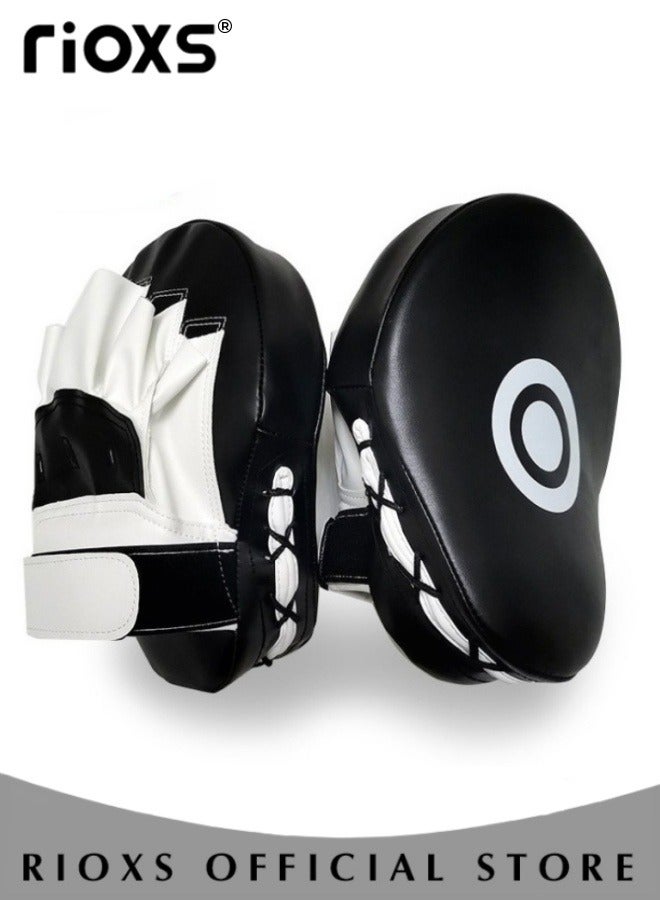 ريوكس قفازات ملاكمة من قطعتين، وسادات تمرين، وسادات ملاكمة، قفازات، وسادات تدريب، أهداف تدريب الكيك بوكسينج للبالغين والأطفال، أهداف تدريب منزلية، جلد صناعي، للنساء والرجال - Image 3